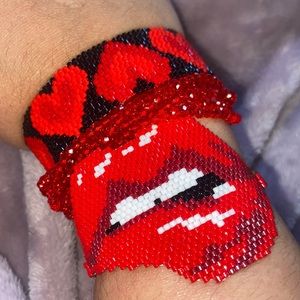 COPY - Lips and heart bracelets and beads
